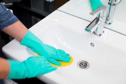 Cleaner carpet fibres in a Nine Elms apartment interior
